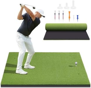 Golf Mat, 5x4ft/6x4ft Large Golf Hitting Mats for Practice Outdoor Indoor, 26mm Thick, High-Elasticity Artificial Turf Mat for Garage Simulator Chipping Driving Swinging Training, Gifts for Him Men
