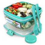 Sistema Klip It Salad to Go Containers with Color Accented Clips (Colors of the kit may vary), Clear