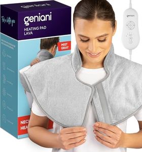 Heating Pad for Neck and Shoulders, Large Heated Pad for Neck Pain, Shoulder Heating Wrap with 4 Auto Shut-Off, 6 Heat Settings, Pain Relief - 22"x24"