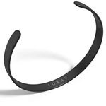 LUXAR Men's Titanium Cuff Bracelet | Solid Titanium Minimalist Bracelet Designed for Men | Available in Medium and Large Sizes | Explore The Collection (Brushed Black | Large)