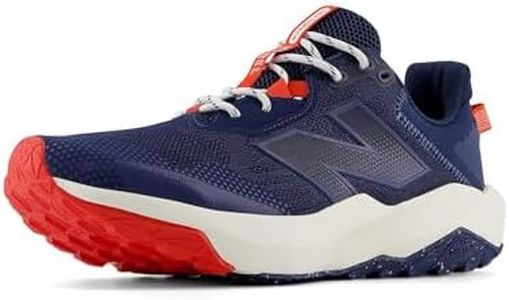 New Balance Men's Dynasoft Nitrel V6 Trail Running Shoe, Nb Navy/Neo Flame/Sea Salt, 14