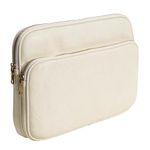 Benfan Laptop Sleeve Bag 13 Inch Compatible with 2024 MacBook Air 13 M3 M2 M1, New MacBook Pro 13 M2 M1, Dell XPS 13 Color Cream