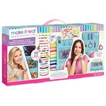 Make It Real - Mega Jewelry Studio - DIY Bead Necklace and Bracelet Making Kit for Tween Girls - Arts and Crafts Kit with Beads and Charms for Unique Jewelry Making - Includes Case