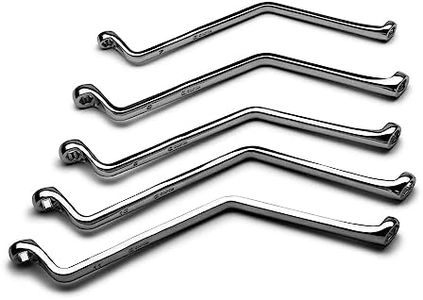 Capri Tools Brake Bleeder Wrench Set, Angled Double Box End, 7 to 11 mm, 5-Piece, Metric, 7 to 11 mm (5-Piece Set)