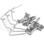 Merriway BH03661 Glazing Clips Z-Lap Type Stainless Steel & W-Clips -50 Pcs