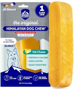 Himalayan Pet Supply Cheese Chews|Long Lasting, Stain Free, Protein Rich, Low Odor|100% Natural, Healthy & Safe|No Lactose, Gluten Or Grains|for Dogs 55 Lbs&Brown,X-Large(521015),5.3 Ounce (Pack of 1)
