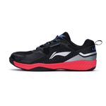 Li-Ning Ultra Force Non-Marking Badminton Shoe | Engineered Pro Cushioning & Enhanced Breathability | All Indoor Sports (Black/Silver,12UK)