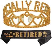 Officially Retired Retirement Party Set Gold, Retired Tiara/Crown, Satin Sash, Retirement Party Supplies