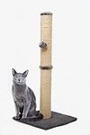 ADEPTNA Tall Large Scratching Post 78cm – Strong Natural Sisal Pole and Hard Wearing Carpet Covered Heavy Duty Base - Easy Assemble