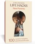 Gift for New Parents - 100 Hack Cards With Tips, Challenges & Activities for Strengthening Parenting Skills for 1st Time Parents, First Time New Dad Postpartum Present Idea | New Mom Gifts for Women