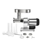 Weston 09-0801-W Butcher Series Electric Meat Grinder & Sausage Stuffer, Commercial Grade, 0.5 HP and 375 Watts, 6 lbs per Minute, Stainless Steel
