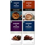 Didier & Frank Chocolate 85% Dark, 50g, 75% Dark, 50g, Cacao Powder,100g, Hot Drinking Chocolate with Dark Chocolate Buttons 200g, (Use for Cake, Baking, Hot Chocolate, Milkshake) (Gift Pack)