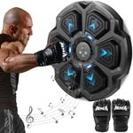 MOTIONNOVA Music Boxing Machine,Wall Mounted Smart Musical Boxing Workout Machine for Adults and Kids, One Punch Boxing Electronic Equipment with Gloves for Gym and Home