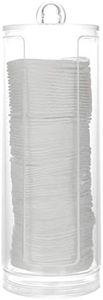 BBDOU Cosmetic Cotton Pad Holder, Makeup Rounds Acrylic Organizer Container Dispenser Storage Display Rack, Transparent
