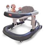 LuvLap Regal Baby Walker 9+ Months | 3 Level Height Adjustment Walker/Advanced Premium Baby Activity Walker, Gray