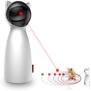 YQHWLKJ Jouet pour Chat Automatique interactif Smart Tease Pet LED Laser Fun Handheld Mode Training Entertainment Cat Toy