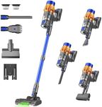 COTIAR Cordless Stick Vacuum Cleaner, 650W 55KPA Up to 70Min Runtime, Green Light Anti-Tangle Brush, 7-Stage HEPA Filtration, Lightweight for Pet Hair Carpet Hard Floors (Blue)