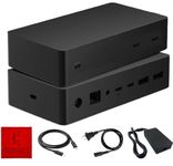 Surface Dock 2 Microsoft SVS-00001-1917 Model Bundle - 1 Year Warranty - Microsoft Surface Docking Station with USB-C to C Cable, 199w AC Adapter & Microfiber Cleaning Cloth