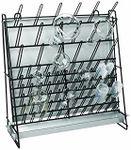 Heathrow Scientific HS23243A 90-Peg Wire Drying Rack, Vinyl-Coated Steel Wire, Black