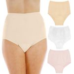 Wearever Women's Cotton Comfort Incontinence Panties for Bladder Control with Regular Absorbency - Reusable & Washable Leak Proof Underwear 150 ml (Pack of 3) (Pastel) (M) (Fits Hip Sizes: 38-40")