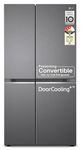LG 650 L, 3 Star, Smart Inverter Compressor, Convertible, Door Cooling+, Frost Free Double Door Side by Side Refrigerator (GL-B257HDS3, Dazzle Steel, Express Freeze)