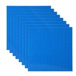 LVHERO Classic Baseplates Building Plates for Building Bricks 100% Compatible with All Major Brands-Baseplate, 10" x 10", Pack of 8 (Blue)