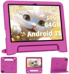 COLORROOM 2025 Upgraded Android 14 Tablet, 10inch Kids Tablet, Octa-core CPU, 10GB+64GB+1TB Expand Tablets for Kids with Kids Space, Parental Control, 6000mAh Big Battery,Touchscreen Tableta,Pink