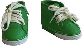 The New York Doll Collection Green Suede Sneakers Trainers fits 18 Inch/ 46 cm for Fashion Girl Dolls