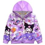 DYWPYCLQ Kids Girls' Hoodie Fashion Sweater Sweatshirt Cartoon Zip Jacket Spring and Autumn Funny Clothes 4-10Years (as1, Age, 11_Years, 12_Years, Style 3)