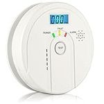 HOMELYLIFE Carbon Monoxide Detector, Replaceable Battery Operated Carbon Monoxide Alarm with LCD Digital Display, EN 50291 CO Alarms Monitor for Home Safety (AA Battery NOT Included)