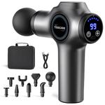 Tisscare Massage Gun Deep Tissue – 99 Speeds and 8 Heads Percussion Gun Massager for Pain Relief Muscle Recovery and Relaxation, Portable with Carry Case for Gym Home Office, Gift for Men and Women