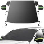 DMJN [2025 Upgraded Windshield Cover for Ice and Snow [Full Coverage Winter Protection]-Heavy Duty Car Snow Cover, Against Snow, Ice, Frost and Water, Suitable for Cars, SUVs, and Trucks-Medium