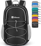 ZOMAKE Lightweight Packable Backpack 28L - Foldable Backpack Leger Sac à Dos Light Daypack Water-Resistant Large Packable Bag Collapsible Hiking Backpack for Travel(Black)