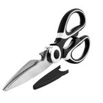 PENTOM Kitchen Scissors For Home, Fish Cutting Scissors, Made In Japan Premium Stainless Steel Solid Kitchen Multi Purpose Shears for Meat, Seafood, Chicken, Vegetables, Herbs