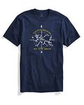 ADRO Die with Memories Not with Dreams Mens Cotton Printed T-Shirt (R21-M-DIE-NB_Navy_XL)