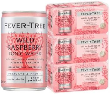 Fever-Tree Wild Raspberry Tonic Water, Premium Quality Sparkling Drink Mixer, Natural Ingredients & Flavours, 150mL (Pack of 24 Cans)