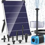 POPOSOAP 12W Solar Fountain Water Pump, Solar Pond Pump160GPH Flow Adjustable with Dry-Run Protection Solar Powered Water Pump for Fish Pond, Wildlife Garden, Ponds, Waterfall, Hydroponics P112L