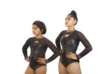 Flexifit Girls PREMIUM Gymnastics Yoga Aerobics Costume Leotard for Competition with Siroski ON