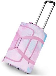 Choco Mocha Girls Fade Pink Suitcase with Wheels Kids Purple Rolling Duffle Bag for Camping Teen Girls Toddler Luggage Bag for Travel, 22inch