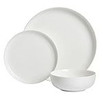 wilko White Dinner Set - New Bone China - 12 Piece - Dishwasher & Microwave Safe - Dinner Plate, Side Plate & Bowl - Day-to-Day Crockery - Ideal for Families of 4 - Everyday Use