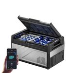 BougeRV Rocky V3.0 12 Volt Refrigerator, 41QT Dual Zone Car Portable Fridge Freezer with APP Control, 12/24V DC 110-240V AC Electric Cooler for Camping, Vehicles, RV, Truck,Road Trip(2026 New)