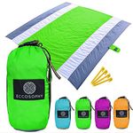 ECCOSOPHY Sand Proof Beach Blanket - Oversized Sand Free Beach Mat 9'x10' - Lightweight Outdoor Mat, Heat Resistant, Quick Drying & Compact - Outdoor Portable Blanket for Camping Picnics Hiking Travel