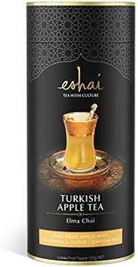 Eshai Turkish Apple Tea (Elma Chai) - Pure Dried Apples with Cinnamon and Cloves - Organic - 100g Canister Loose Leaf Fruit Tisane