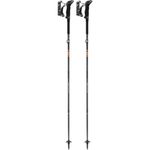 LEKI Makalu FX.One Carbon Adjustable Lightweight Walking Poles for Trekking & Hiking - Black-Naturalcarbon-Orange - 120 cm