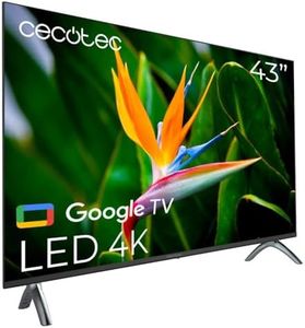 Cecotec Smart TV - Televisión LED de 43 Pulgadas Resolución 4K UHD - A4 Series ALU40043S. Google TV, HDMI 2.1, USB 3.0, HDR10, 16 GB ROM, Google Voice Assitant, Chromecast, Dolby Audio