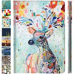 DuraSafe Cases for iPad 2nd 2011 3rd 4th Gen 2012-9.7 Inch [iPad 4 iPad 3 iPad 2 Old Model ] A1458 A1416 A1395 MC705VC/A MD328VC/A MD333VC/A Printed Smart PU Leather Flip Folio Book Cover - Deer Print