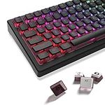 Womier Pudding Keycaps - PBT Keycaps, Shine Through Keycaps, 165 Keys Keycaps Set, Custom Keycaps for 61/68/84/87/82/100 Cherry Gateron MX Switches Mechanical Keyboard, Black Phantom