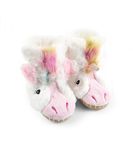 Hatley Animal Slippers, Unisex Kids’ Hi-Top Slippers, White (Unicorn 100), S (22-24 EU)