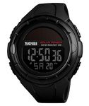 FANMIS Men's Solar Powered Casual Quartz Wrist Watch Analog Digital Multifunctional Black Sports Watch (X Black)