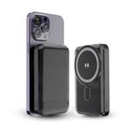 Kratos 22.5w Fast Charging wireless power bank for iPhone,10000mAh,USB Type C Output & Input,15w Wireless Output, for magsafe powerbank for iphone 12&above,All wireless Enable phone of Samsung,Oneplus